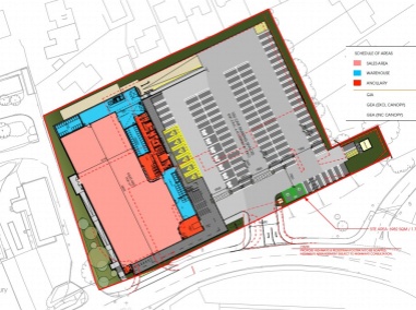 Proposed new Lidl store at Aberystwyth Road, Cardigan